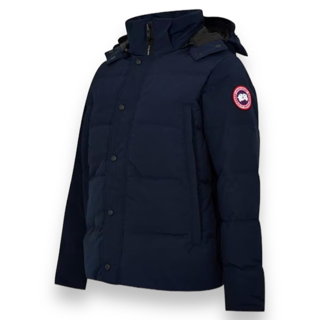 Dark blue canada goose jacket best sale