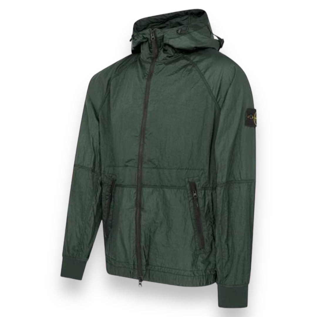 Stone island nylon on sale metal jacket green