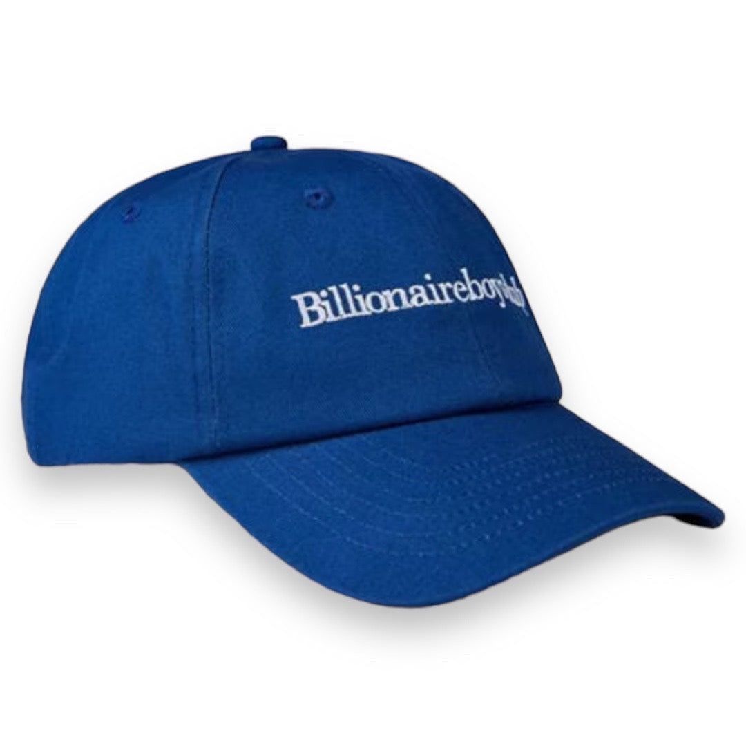 BILLIONAIRE BOYS CLUB SERIF LOGO BASEBALL CAP BLUE