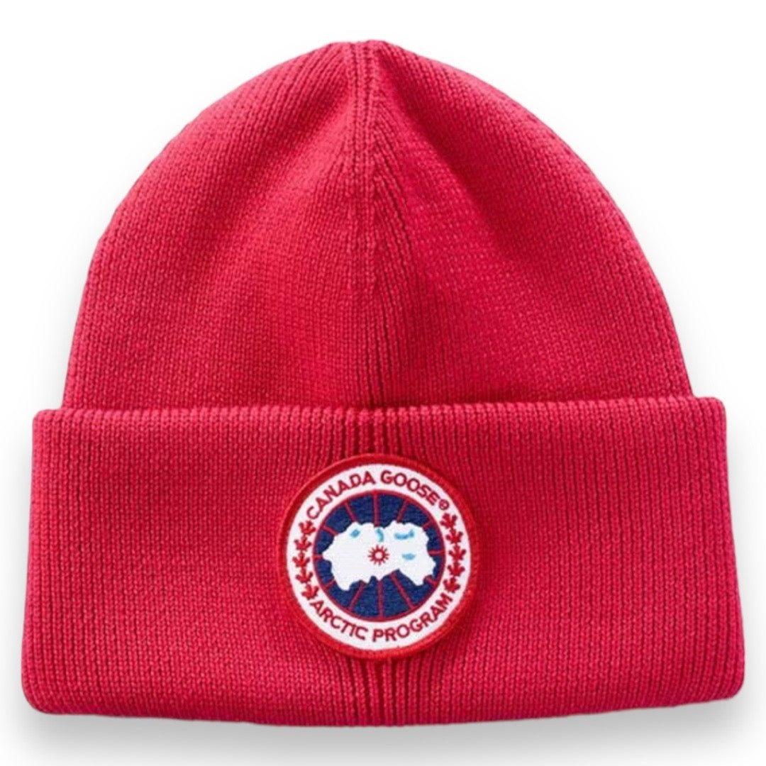 Canada goose cheap red beanie