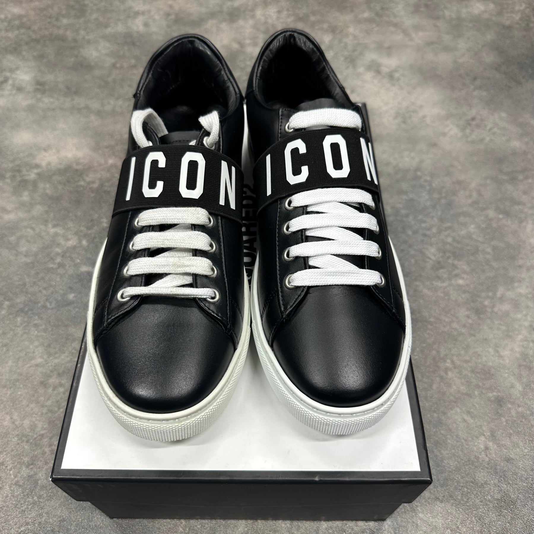DSQUARED2 ICON STRAP TRAINERS BLACK (DISPLAY PAIR SEE DESCRIPTION)
