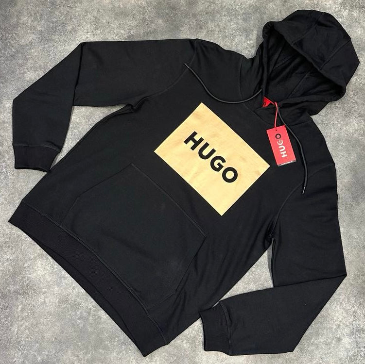 Hugo Boss, Shirts, Hugo Boss Black And Gold Zip Up Hoodie Lg