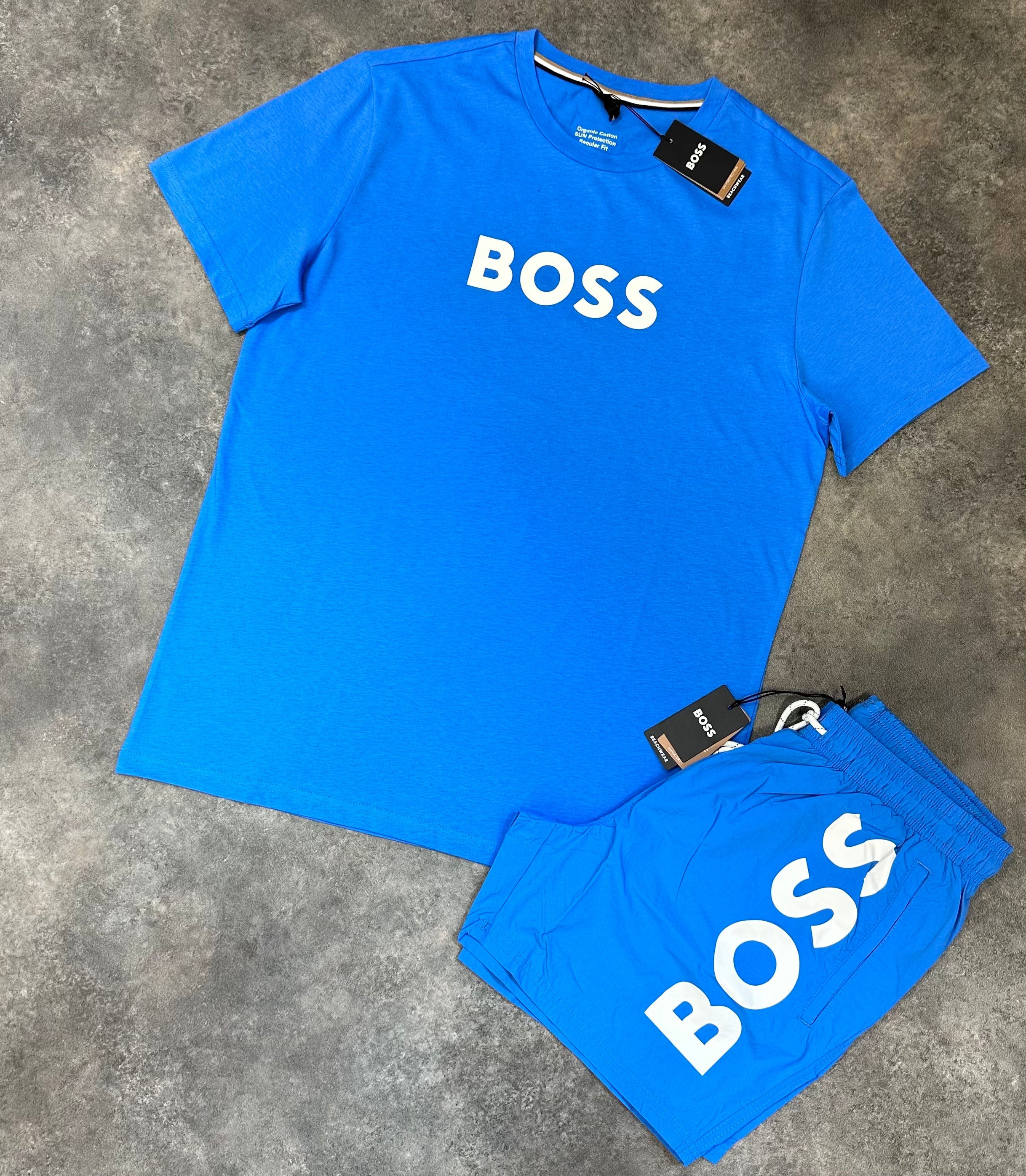 Hugo Boss T-shirt Beach Logo Front Uv 50 50469290 T-shirt Rn Slim