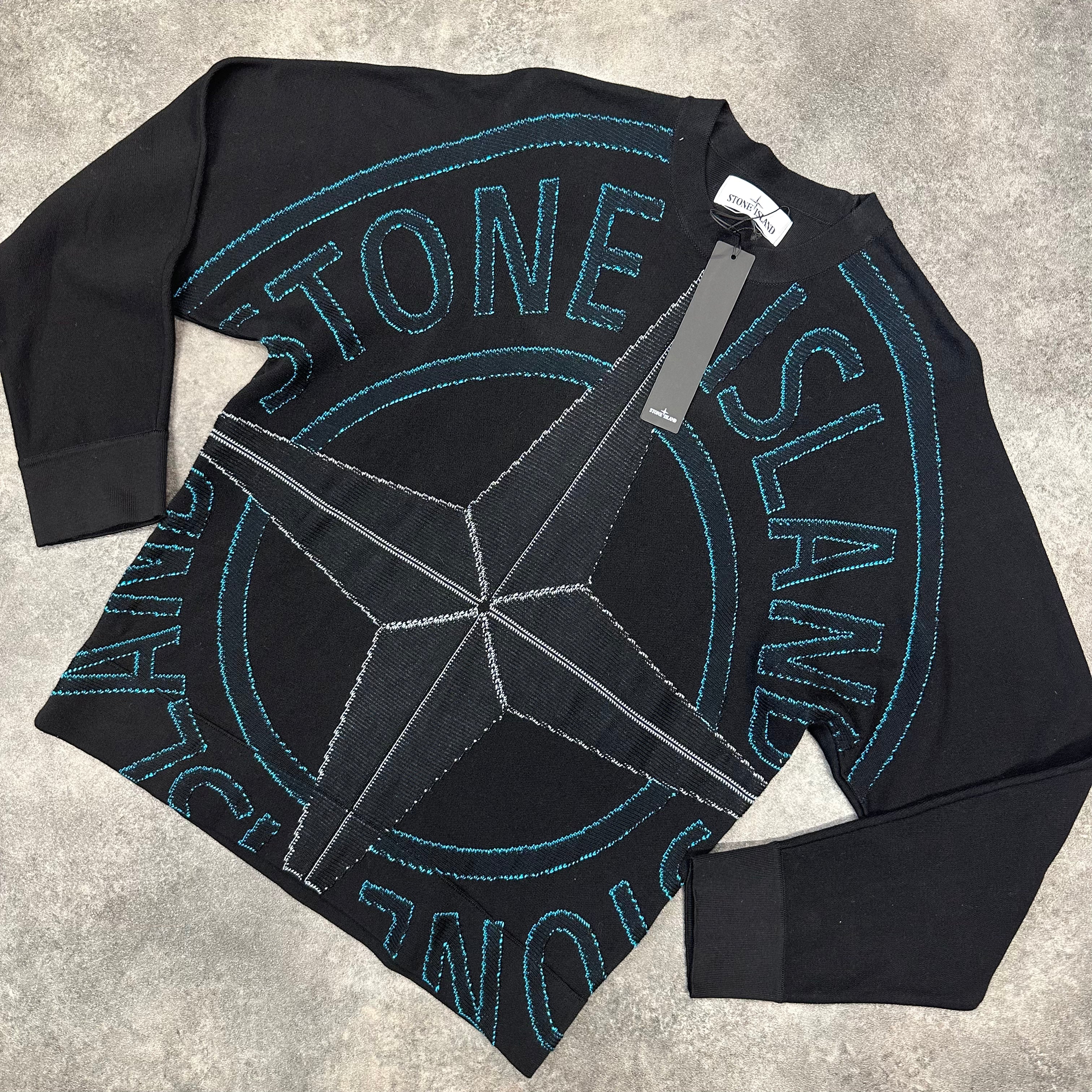 Stone island 2025 jumper big logo