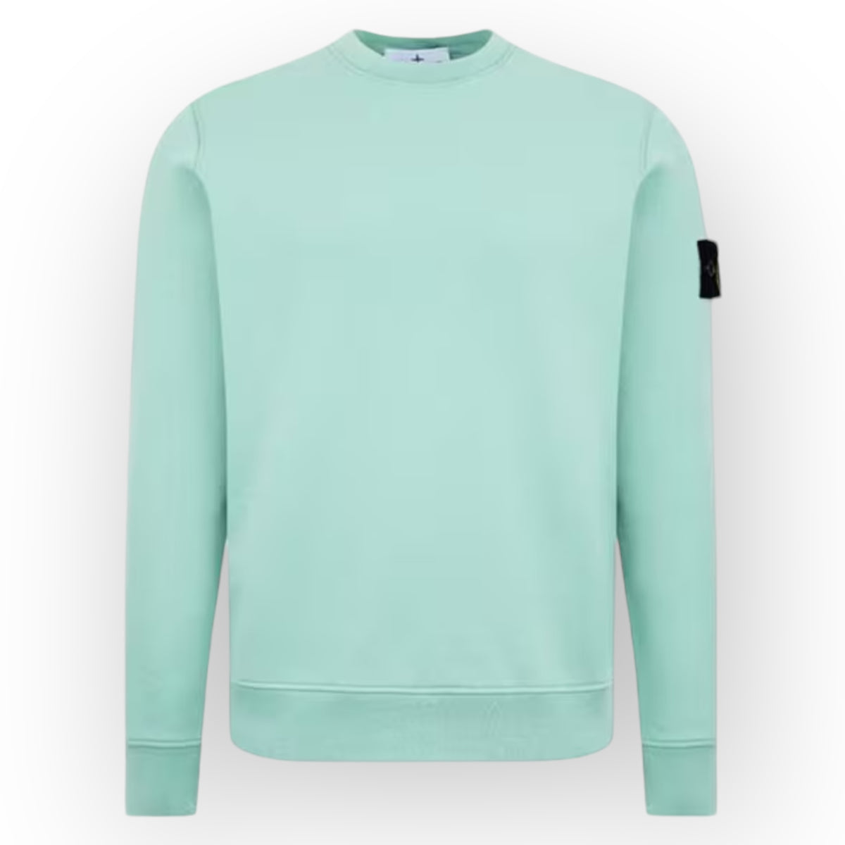 STONE ISLAND CREW NECK SWEATSHIRT LIGHT GREEN