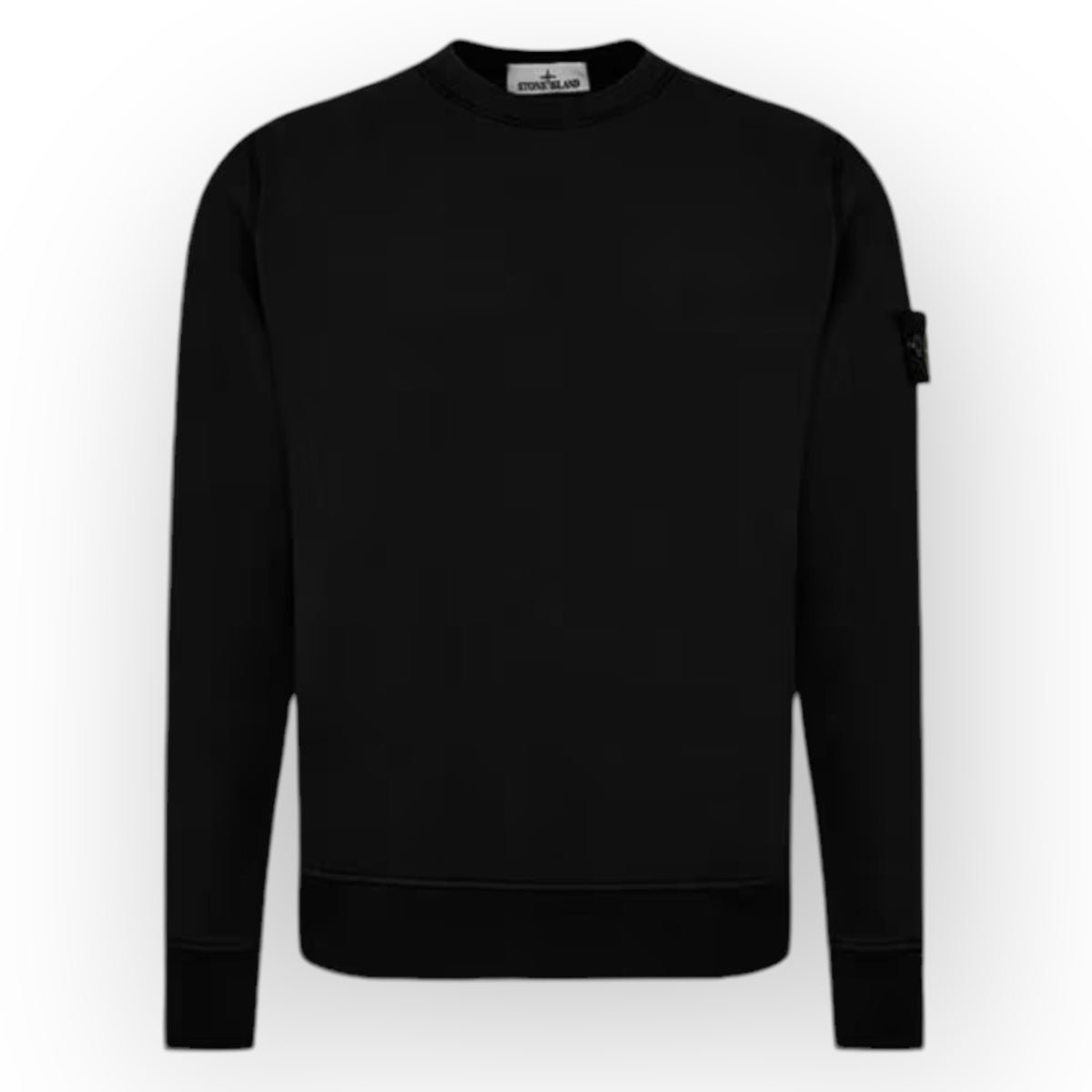 STONE ISLAND CREW NECK SWEATSHIRT BLACK