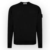 STONE ISLAND CREW NECK SWEATSHIRT BLACK