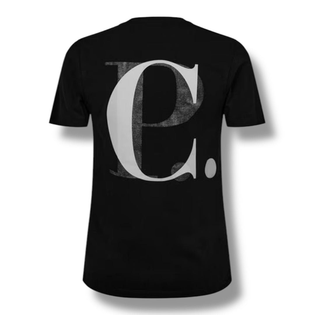 CP COMPANY OVERLAP BACK LOGO T-SHIRT BLACK