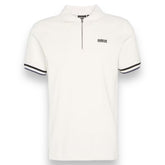 BARBOUR INTERNATIONAL ZIPPED POLO SHIRT WHITE