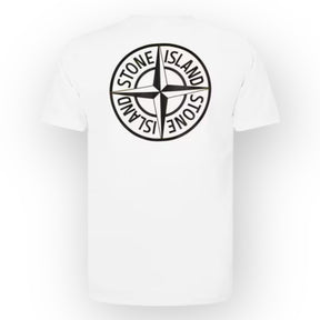 STONE ISLAND BACK COMPASS LOGO T-SHIRT WHITE