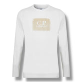 CP COMPANY STAMP LOGO LONG SLEEVED T-SHIRT WHITE