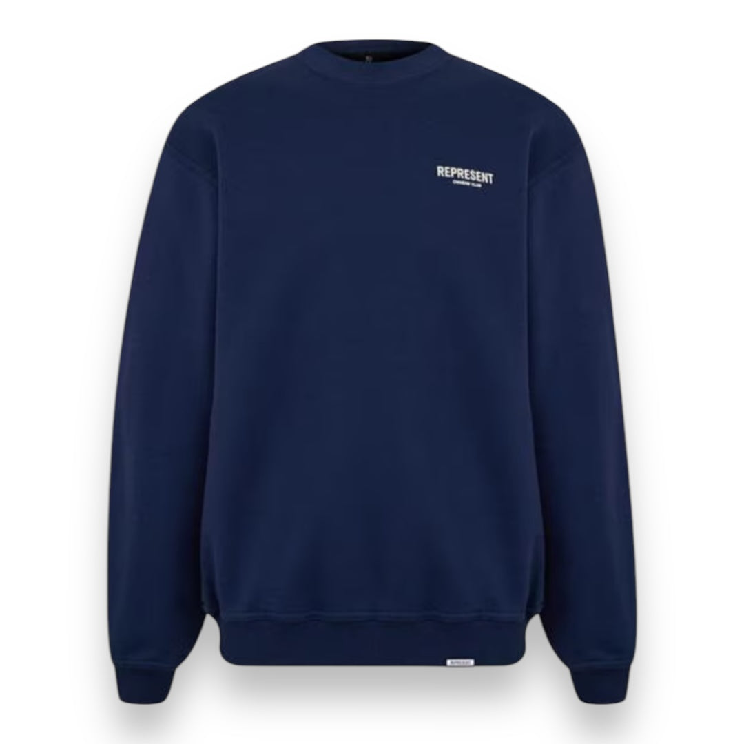 REPRESENT OWNERS CLUB CREW NECK SWEATSHIRT NAVY BLUE