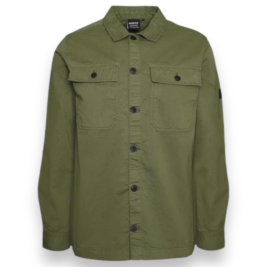 BARBOUR INTERNATIONAL ARL BUTTON UP OVERSHIRT OLIVE GREEN