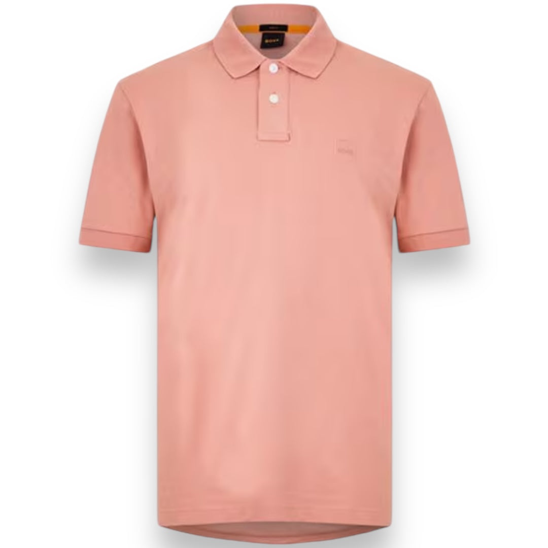 HUGO BOSS PATCH POLO SHIRT PEACH