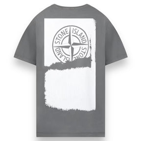 STONE ISLAND PAINT BACK LOGO T-SHIRT GREY