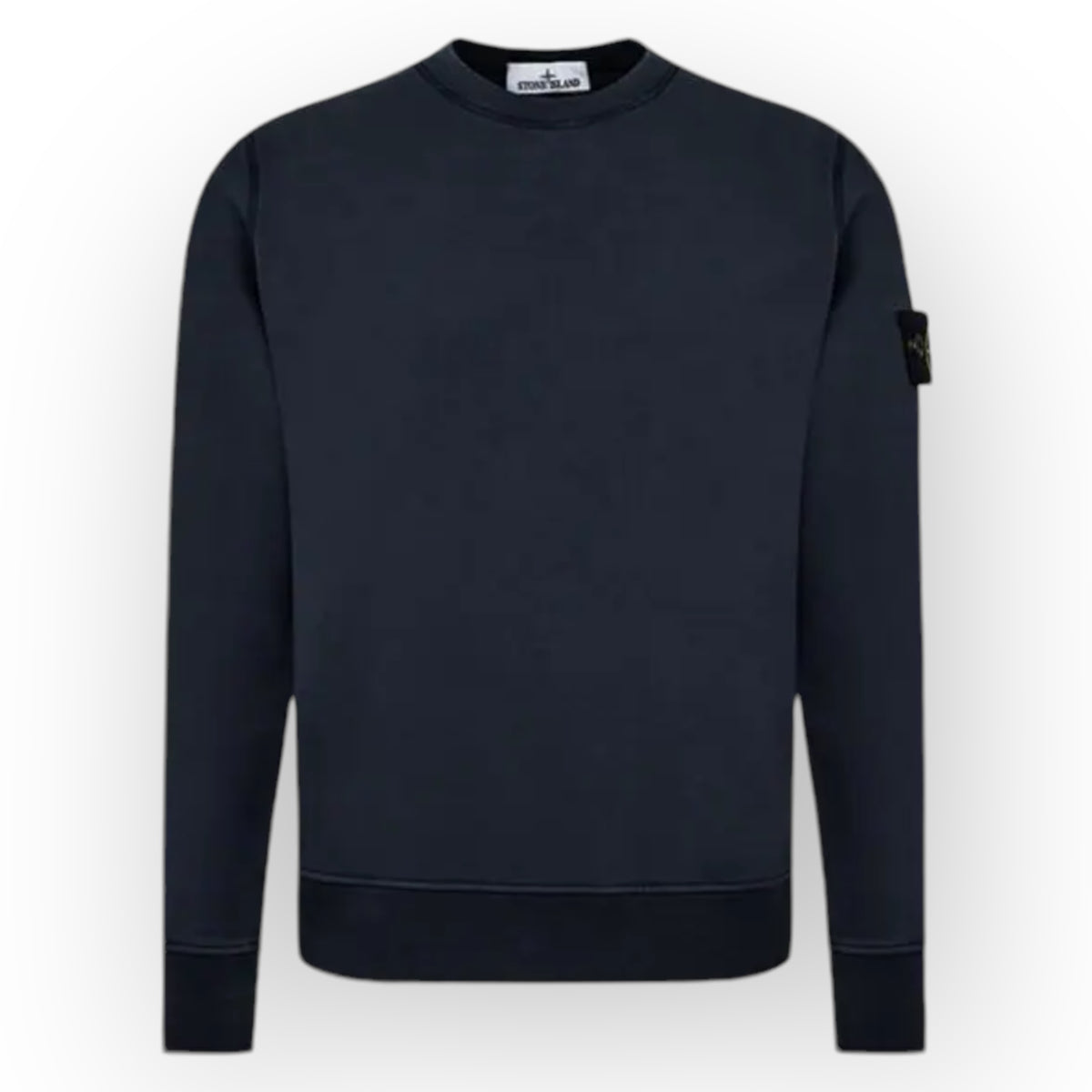 STONE ISLAND CREW NECK SWEATSHIRT NAVY BLUE