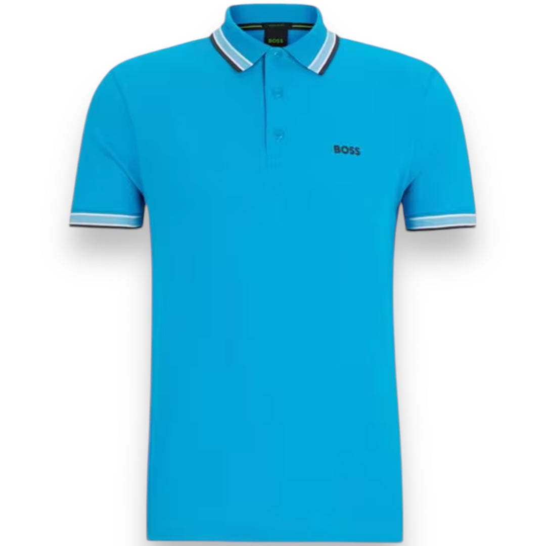 HUGO BOSS PAD POLO SHIRT TURQUOISE