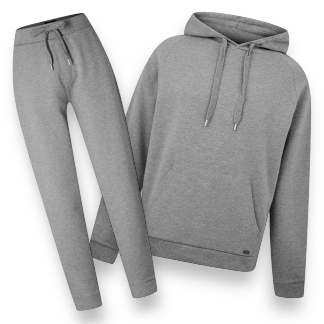 HUGO BOSS FASH HOODED FULL TRACKSUIT GREY