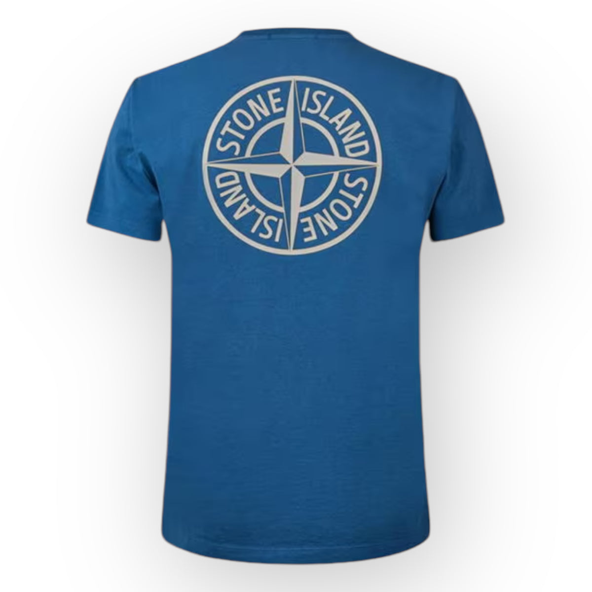 STONE ISLAND BACK COMPASS LOGO T-SHIRT AVIO BLUE