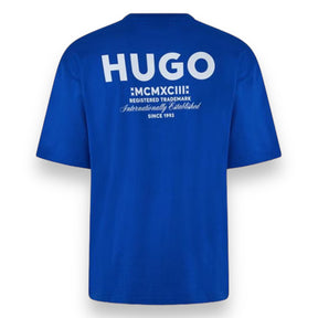 HUGO BOSS HUGO SMALL LOGO T-SHIRT & JERSEY SHORTS SET ROYAL BLUE