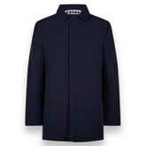 AQUASCUTUM MID TRENCH COAT JACKET NAVY BLUE