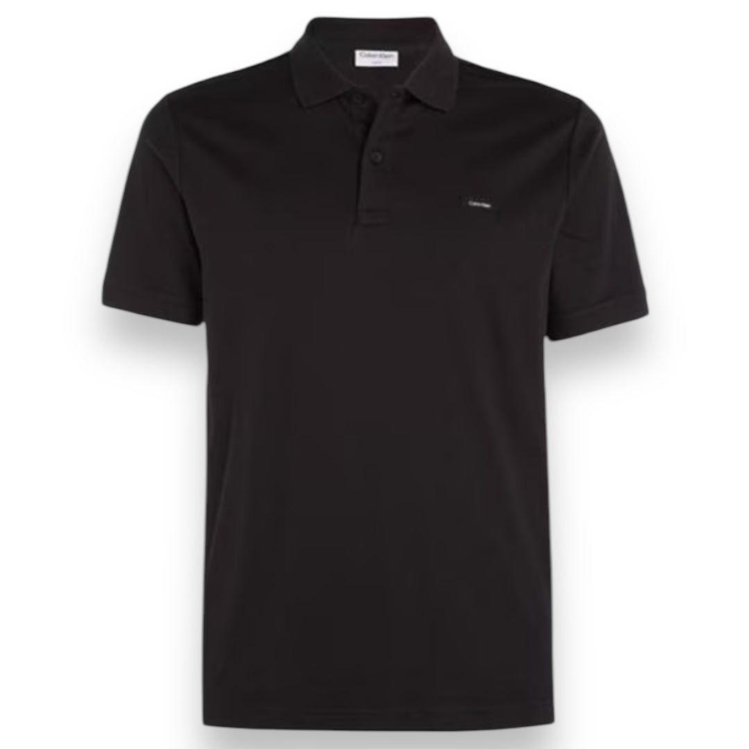 CALVIN KLEIN LIQUID TOUCH SLIM POLO SHIRT BLACK