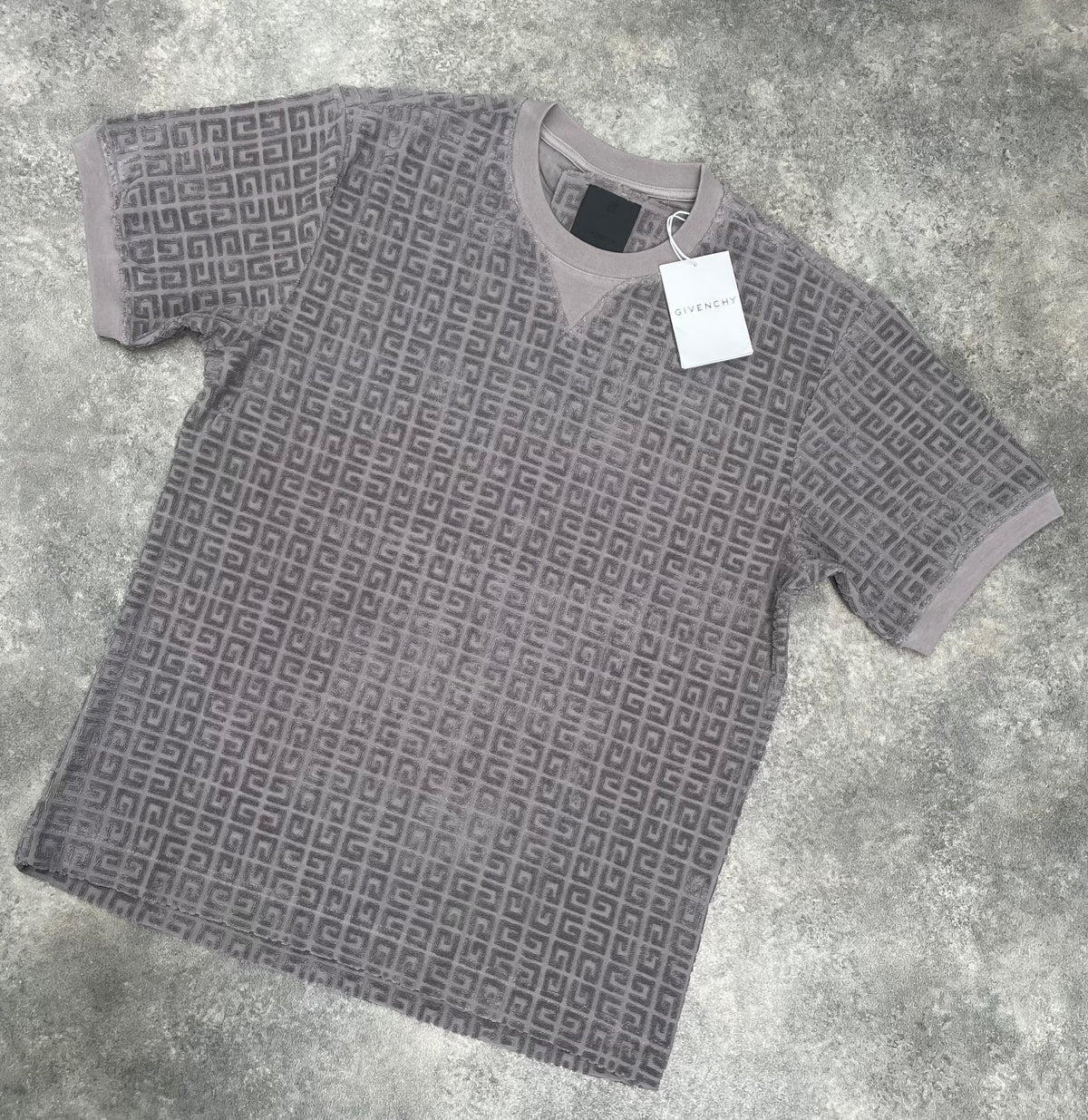 GIVENCHY 4G TOWELLING T-SHIRT GREY