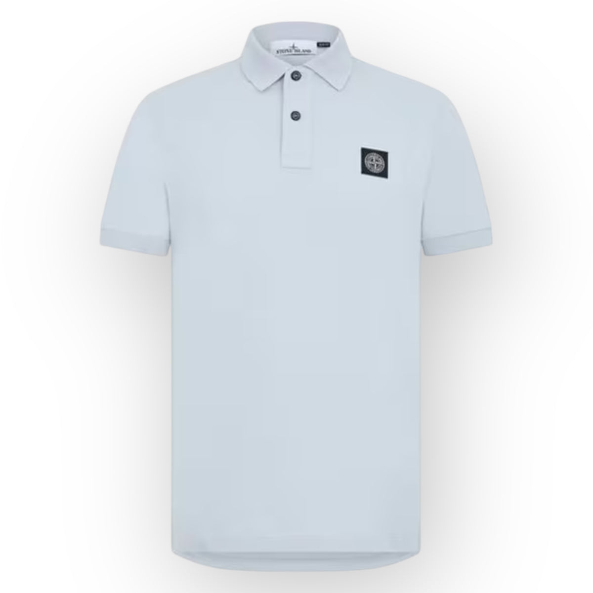 STONE ISLAND PATCH LOGO POLO SHIRT CIELO BLUE