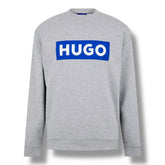 HUGO BOSS HUGO BLUE BOX LOGO SWEATSHIRT GREY