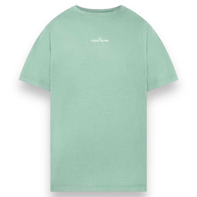 STONE ISLAND PAINT BACK LOGO T-SHIRT LIGHT GREEN