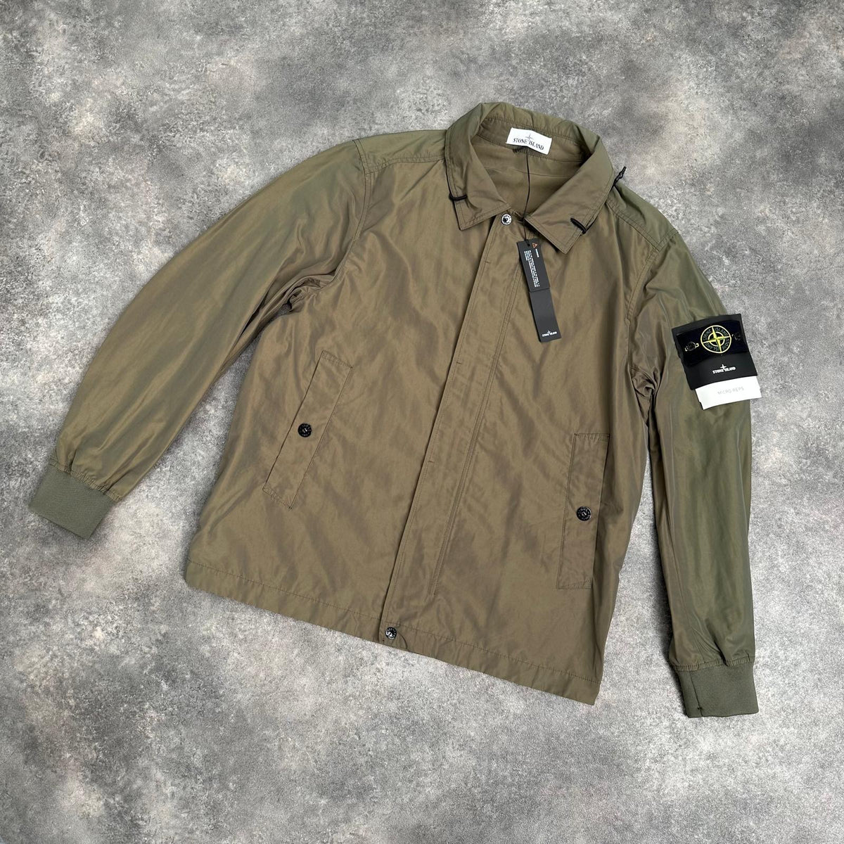 STONE ISLAND MICRO REPS OVERSHIRT JACKET KHAKI GREEN *SALE*