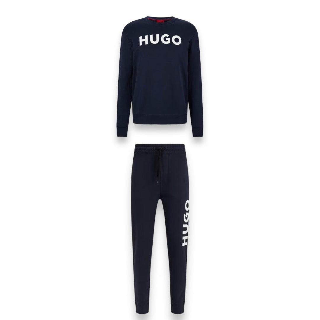 HUGO BOSS HUGO SPELLOUT FULL TRACKSUIT NAVY BLUE & WHITE