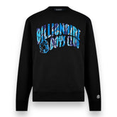 BILLIONAIRE BOYS CLUB BLUE ICE ARCH LOGO SWEATSHIRT BLACK