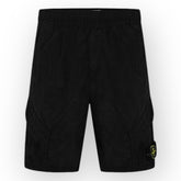 STONE ISLAND NYLON METAL CARGO SHORTS BLACK