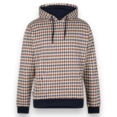 AQUASCUTUM CHECK ALL OVER HOODIE BROWN