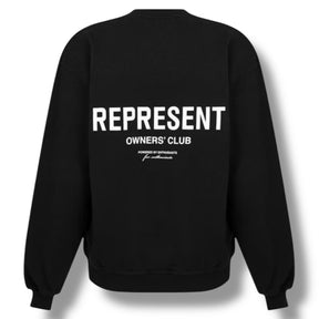 REPRESENT OWNERS CLUB CREW NECK SWEATSHIRT & SHORTS COMBO BLACK