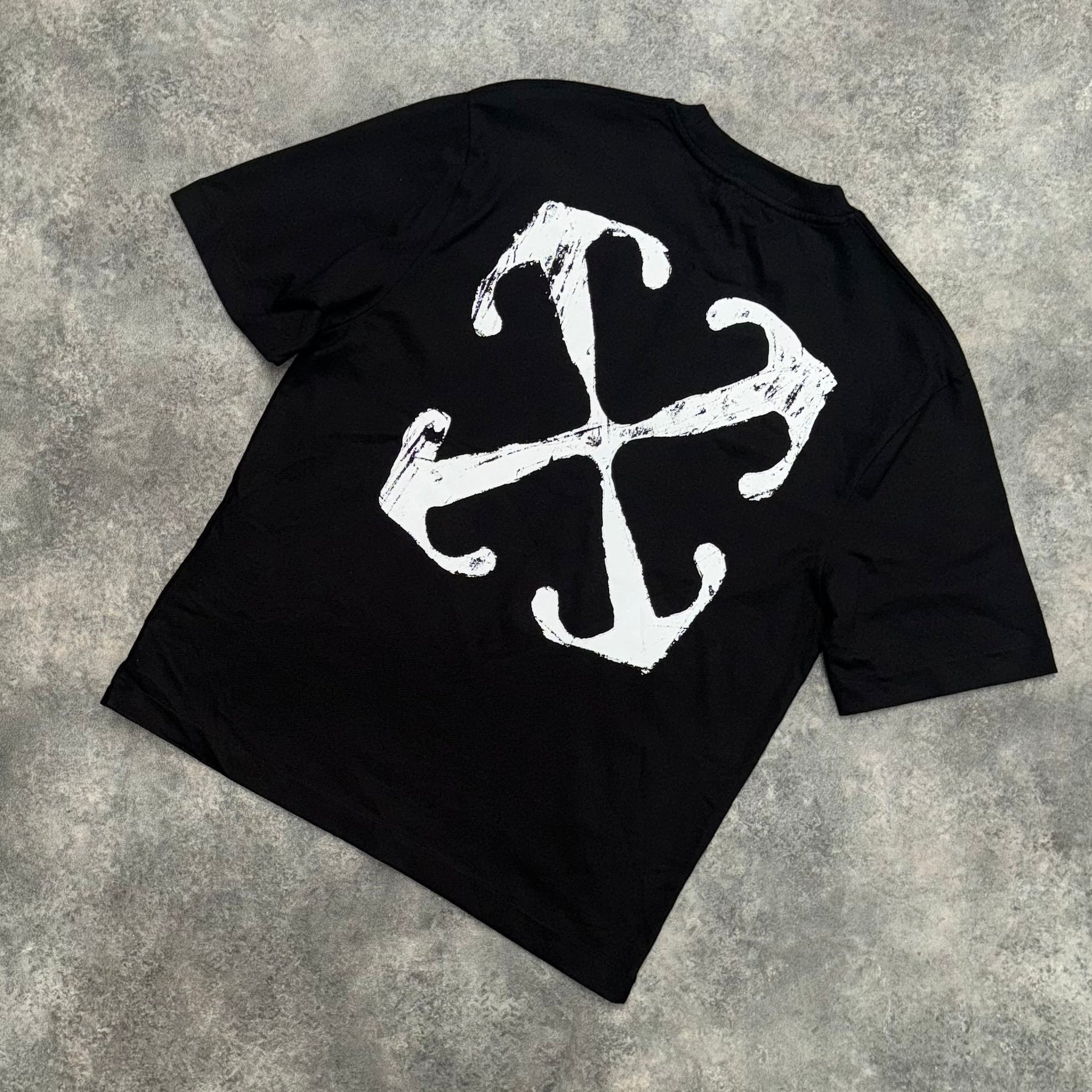 OFF WHITE WHITE CURVED LOGO ARROWS T-SHIRT BLACK