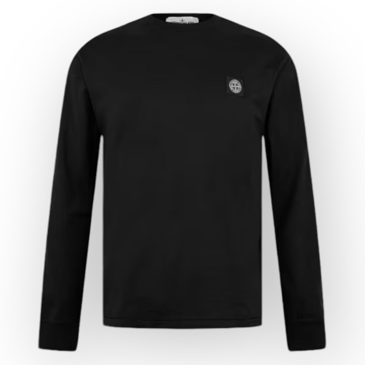 STONE ISLAND PATCH LOGO LONG SLEEVE T-SHIRT BLACK