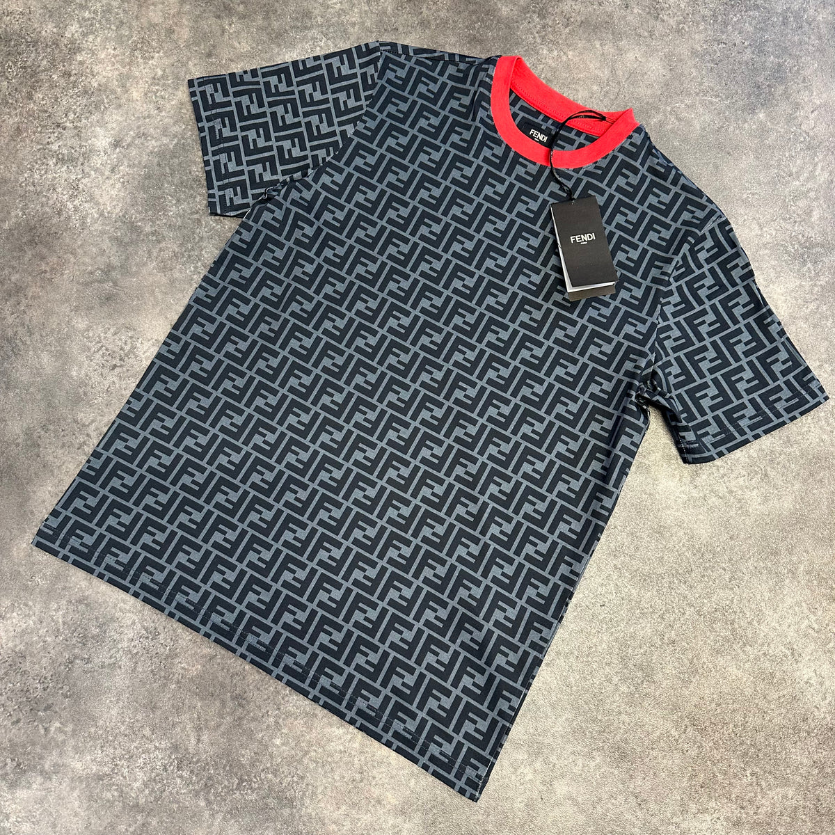 FENDI FF ALL OVER PRINT T-SHIRT BLACK