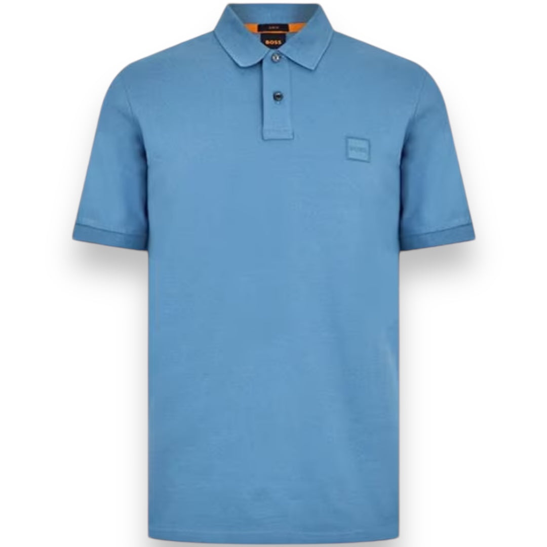 HUGO BOSS PATCH POLO SHIRT LIGHT BLUE