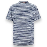 MISSONI SLUB STRIPE T-SHIRT NAVY BLUE