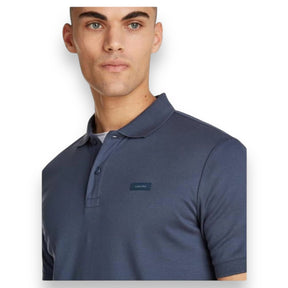 CALVIN KLEIN LIQUID TOUCH SLIM POLO SHIRT INK BLUE