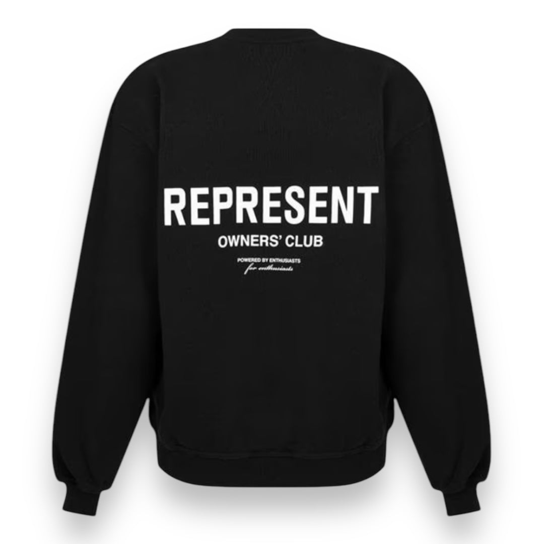 REPRESENT OWNERS CLUB CREW NECK SWEATSHIRT BLACK