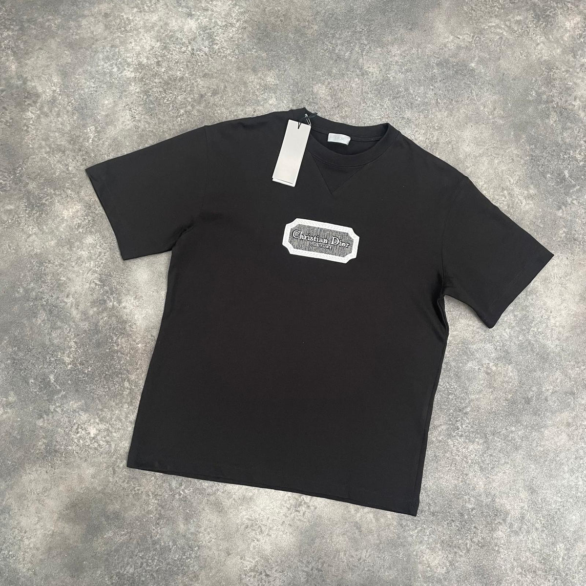 DIOR PLAQUE LOGO T-SHIRT BLACK