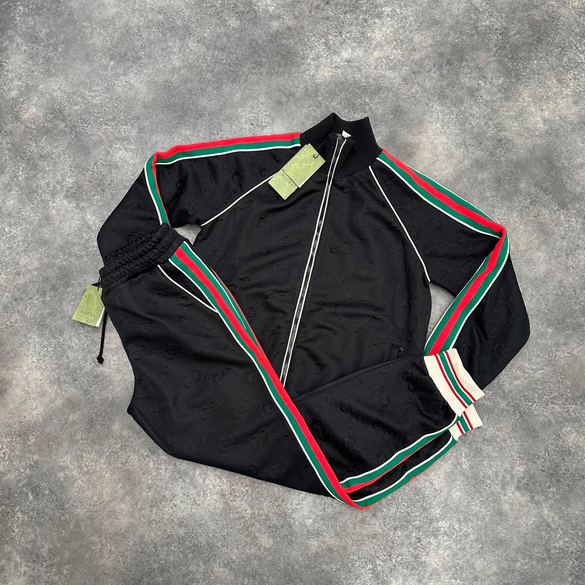 GUCCI TAPE FULL GG TRACKSUIT BLACK