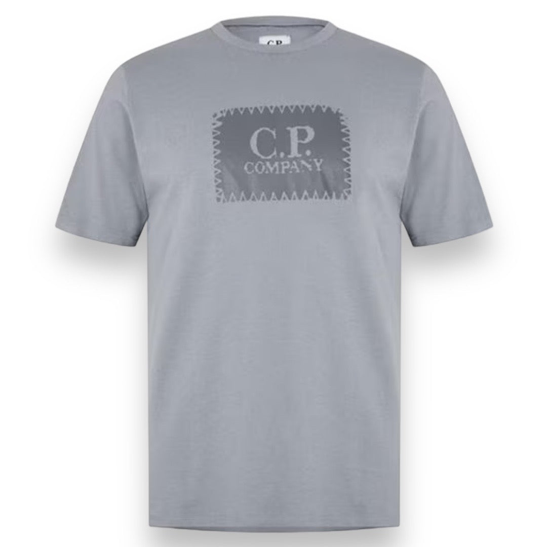 CP COMPANY STAMP PRINT T-SHIRT DUST GREY