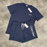 CALVIN KLEIN T-SHIRT & SWIM SHORTS SET NAVY BLUE