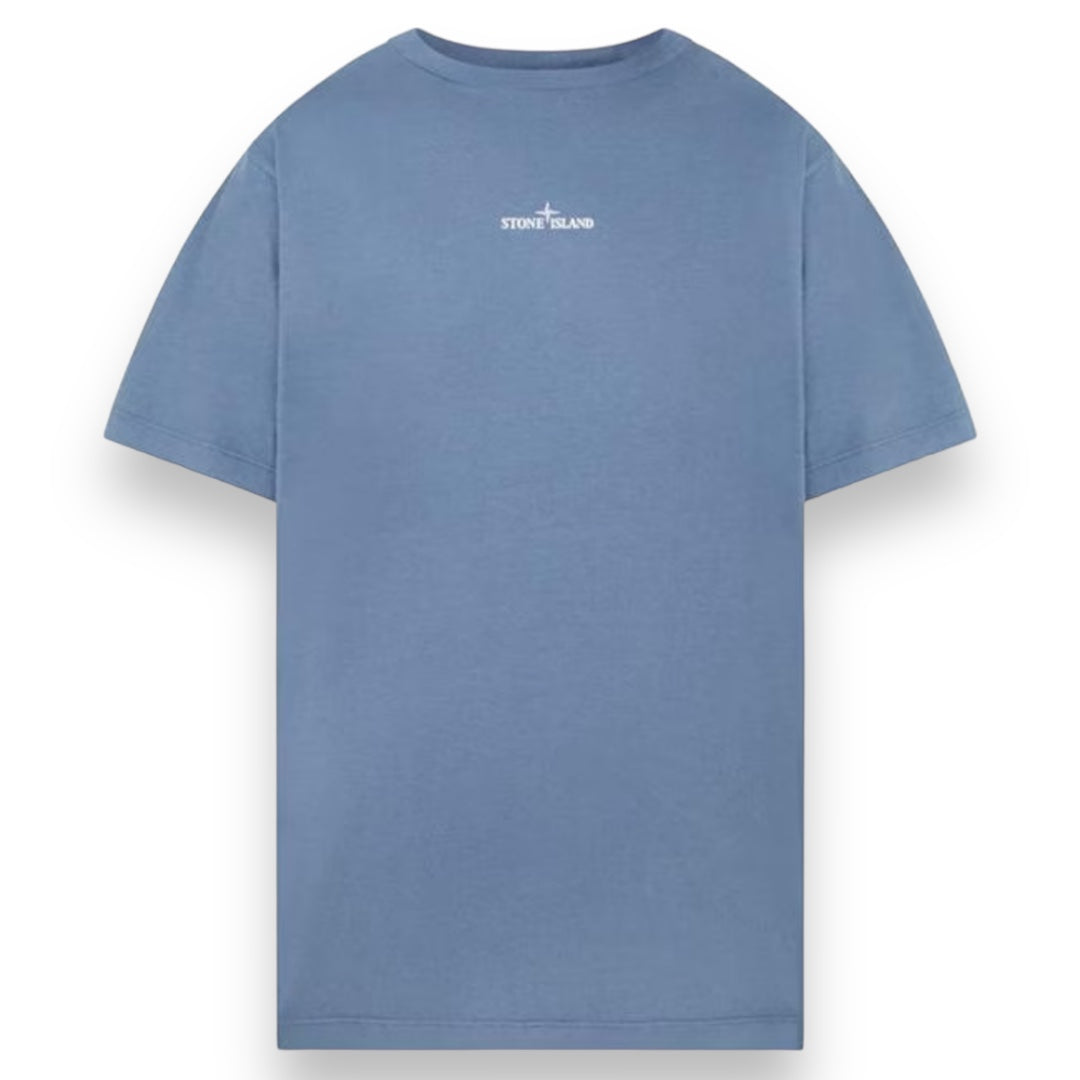 STONE ISLAND PAINT BACK LOGO T-SHIRT AVIO BLUE