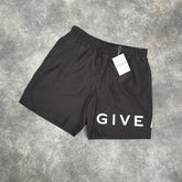 GIVENCHY WRAP AROUND LOGO SWIM SHORTS BLACK