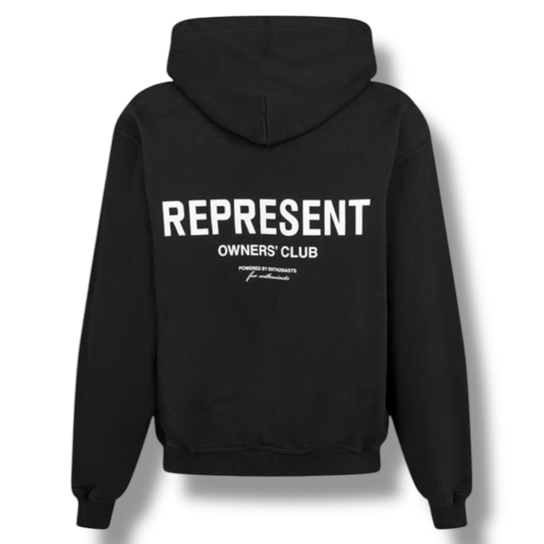 REPRESENT OWNERS CLUB HOODIE & SHORTS COMBO BLACK